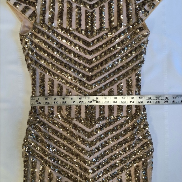 TFNC London Gold Sequin Dress Size 8 - Picture 6 of 11
